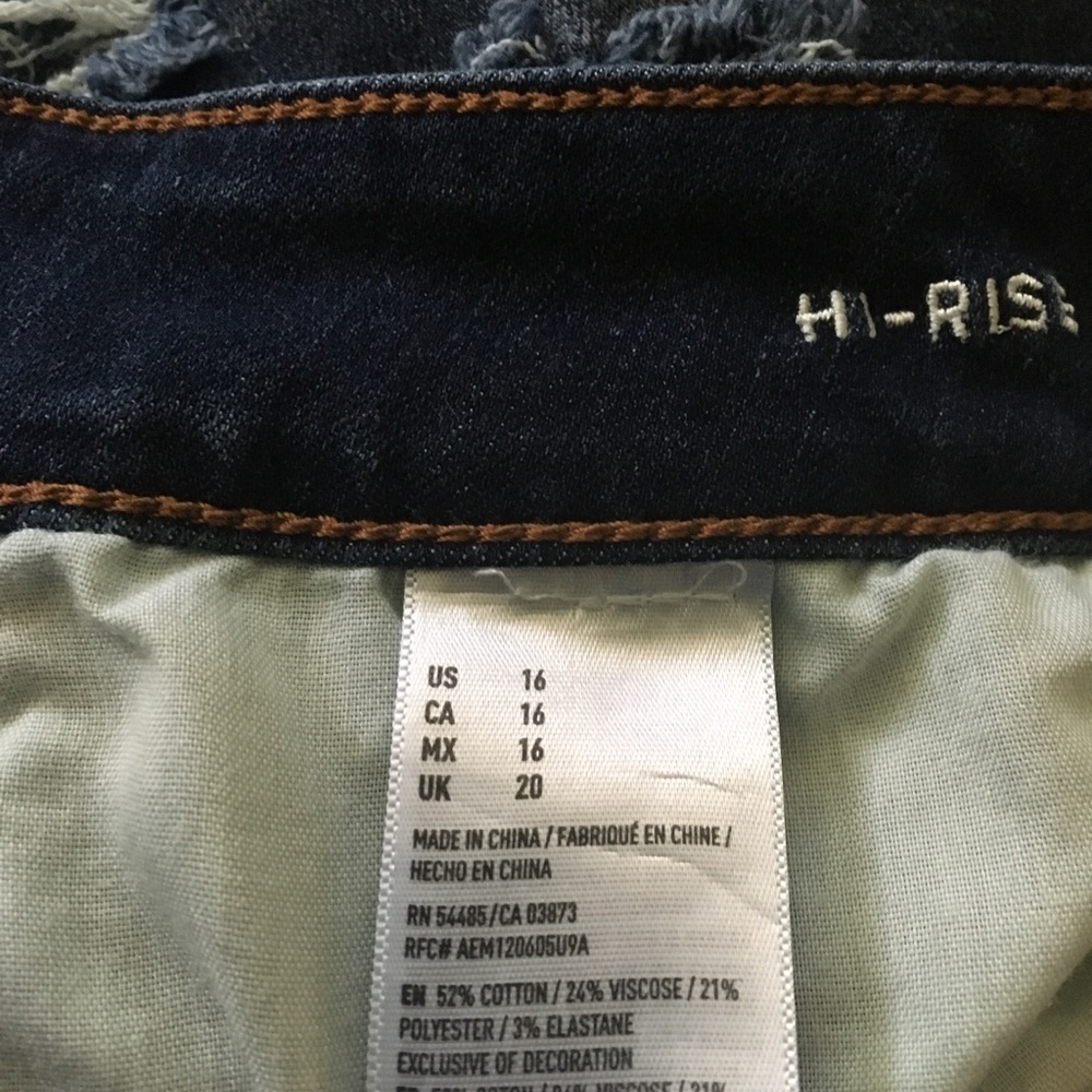 American Eagle HI-RISE SHORTIE SZ 16